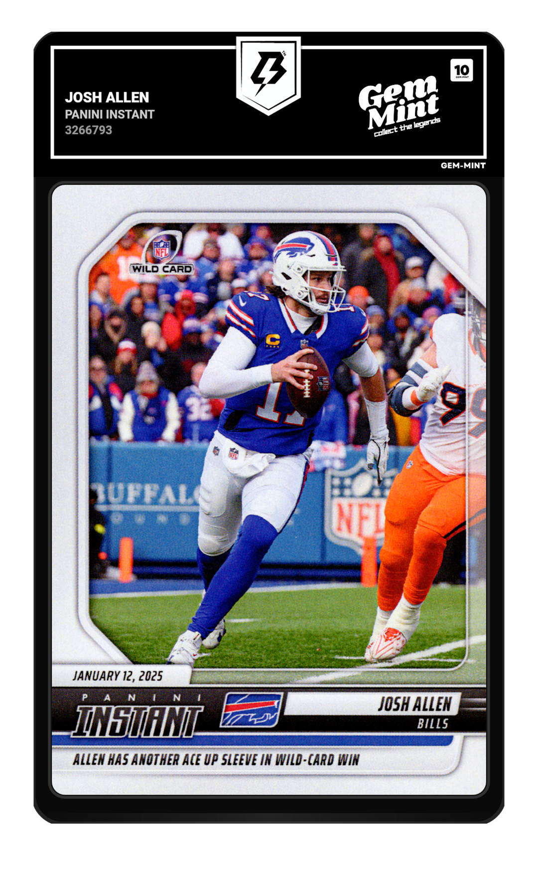 Josh Allen graded Gem Mint 10
