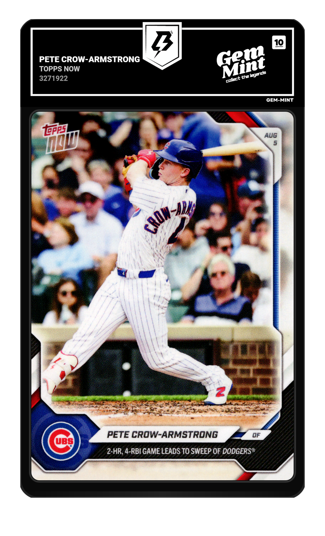 Pete Crow-Armstrong graded Gem Mint 10