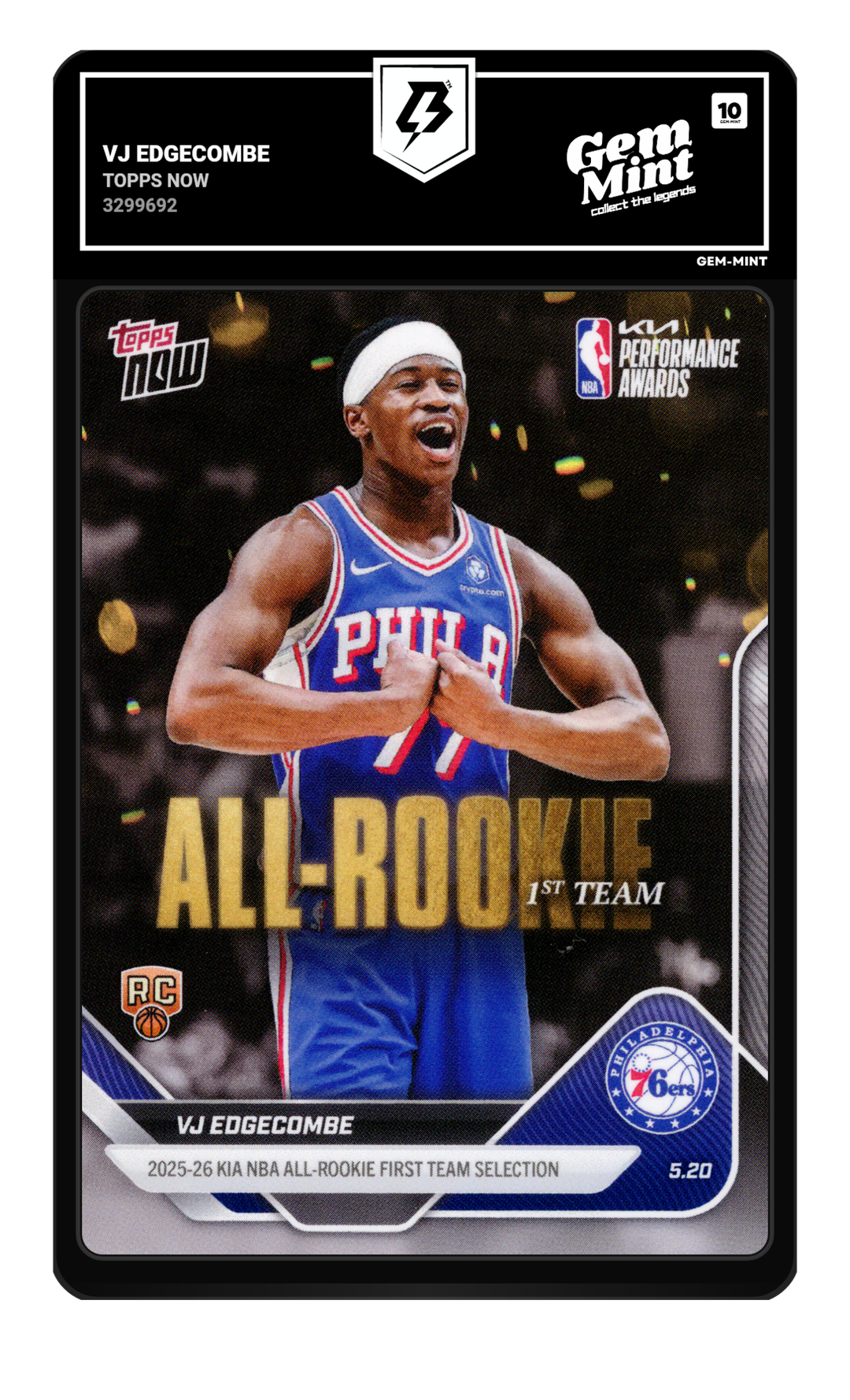 Vj Edgecombe graded Gem Mint 10