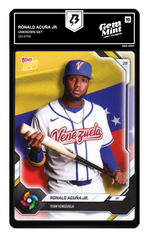Ronald Acuña Jr. 2023 Topps Now graded Gem Mint 10 by TradingCard360