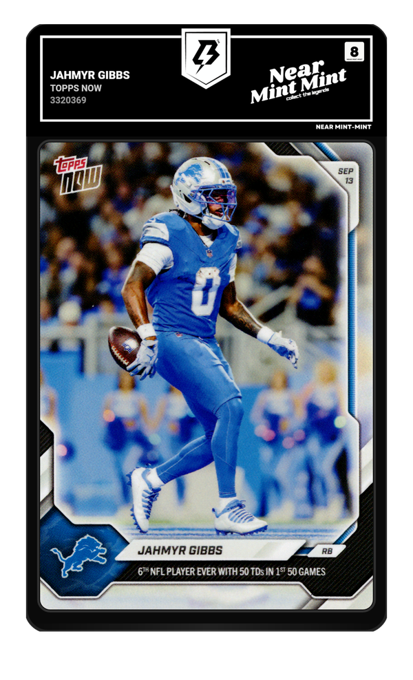 Jahmyr Gibbs graded NM-MT 8