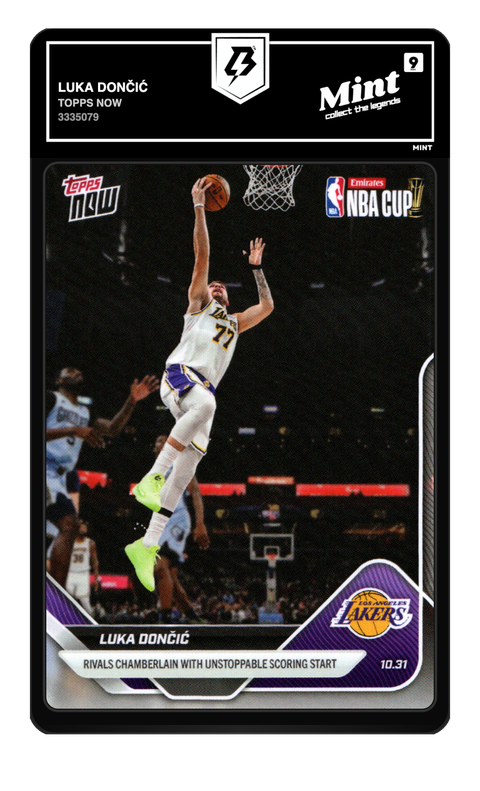 Luka Dončić 2023 Topps Now graded Mint 9 by TradingCard360