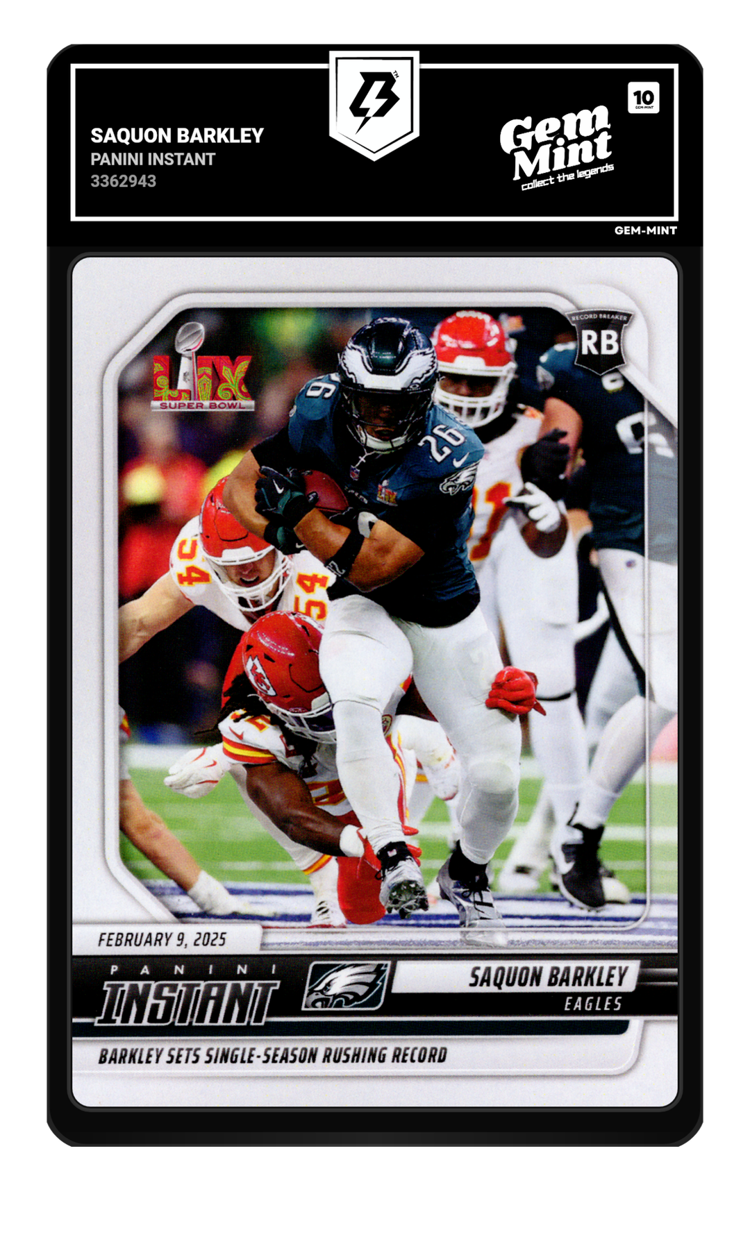 Saquon Barkley graded Gem Mint 10