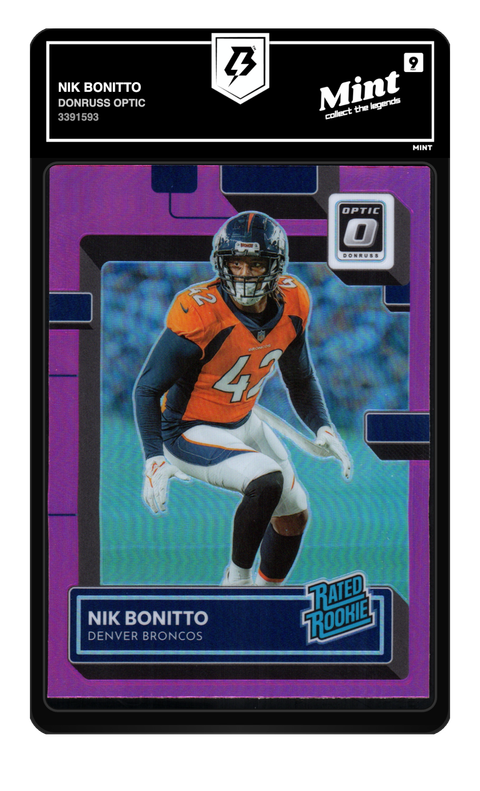 Nik Bonitto 2022 Donruss Optic graded Mint 9 by TradingCard360