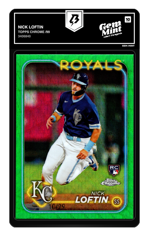 Nick Loftin 2023 Topps Chrome /99 graded Gem Mint 10 by TradingCard360