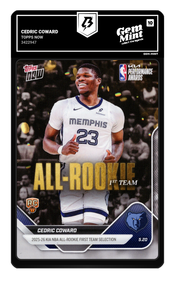 Cedric Coward graded Gem Mint 10