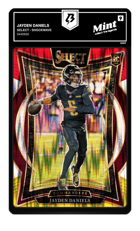 Jayden Daniels 2024 Select - Shockwave graded Mint 9 by TradingCard360