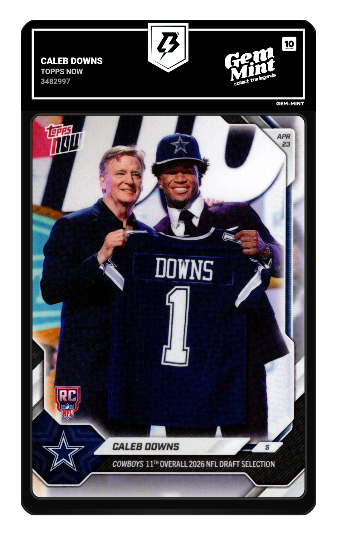 Caleb Downs graded Gem Mint 10