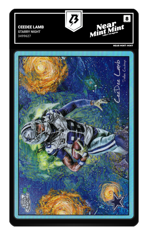 Ceedee Lamb 2025 Starry Night graded NM-MT 8 by TradingCard360