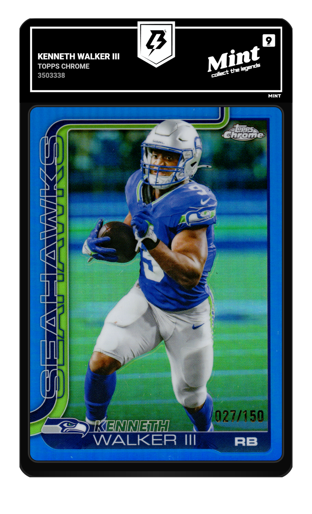 Kenneth Walker III graded Mint 9