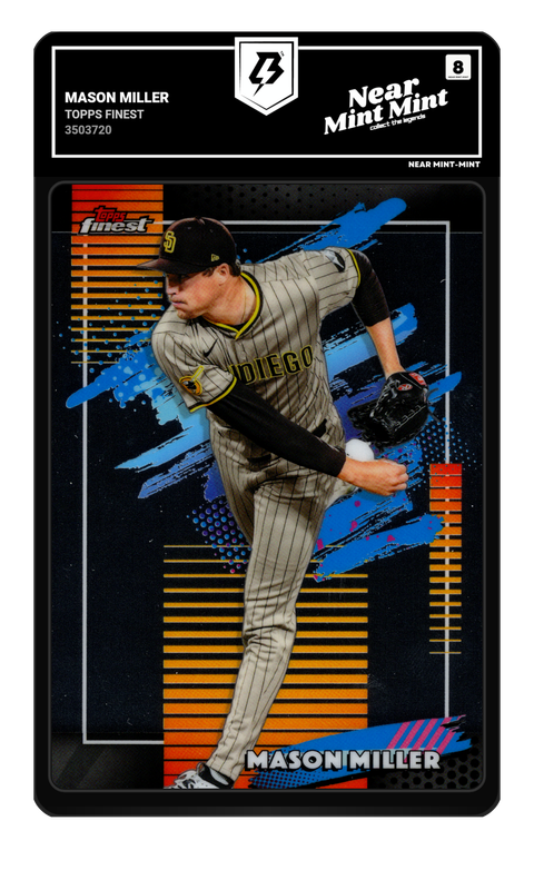 Mason Miller 2026 Topps Finest graded NM-MT 8 by TradingCard360