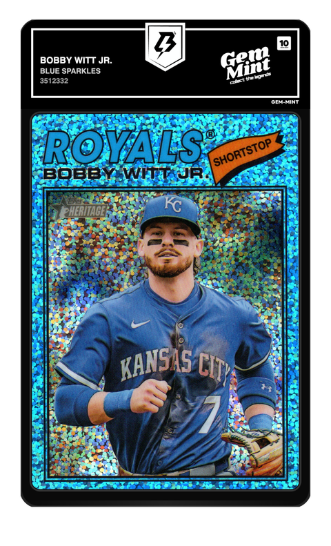 Bobby Witt Jr. 2026 Blue Sparkles graded Gem Mint 10 by TradingCard360