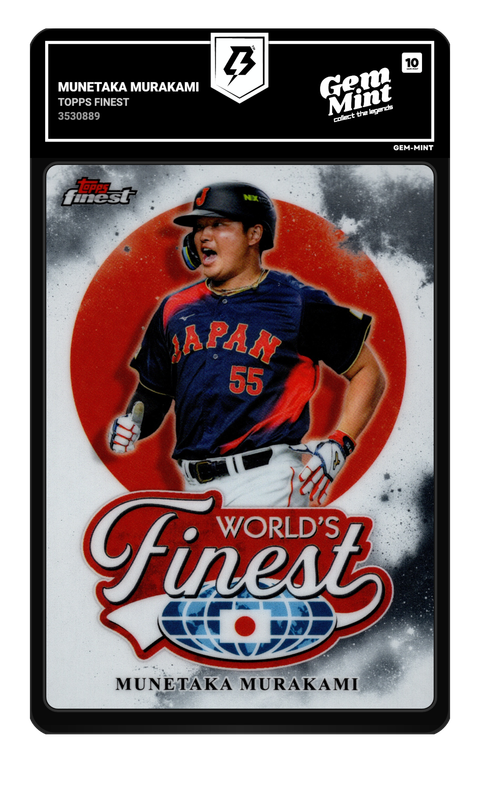 Munetaka Murakami 2026 Topps Finest graded Gem Mint 10 by TradingCard360