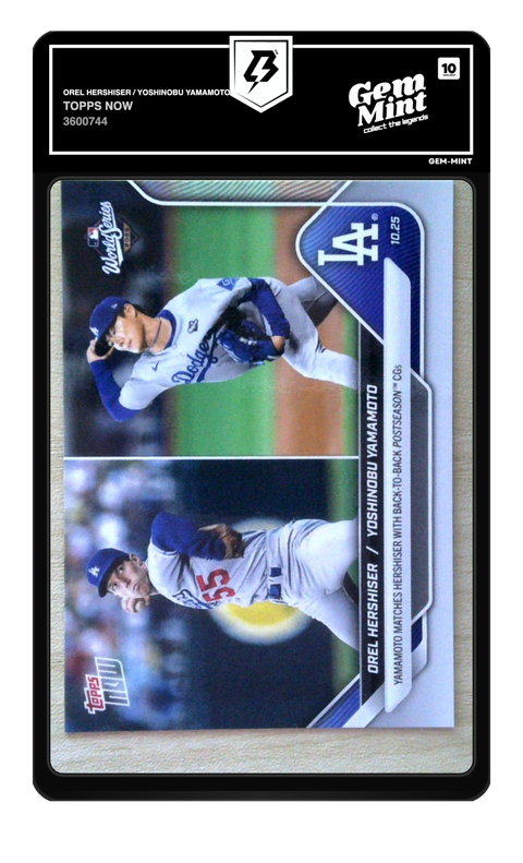 Orel Hershiser / Yoshinobu Yamamoto 2023 Topps Now graded Gem Mint 10 by TradingCard360