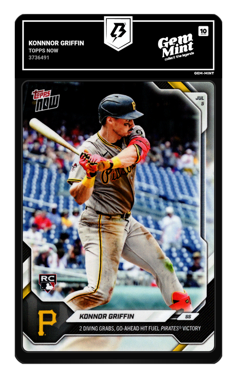 Konnnor Griffin 2026 Topps Now graded Gem Mint 10 by TradingCard360