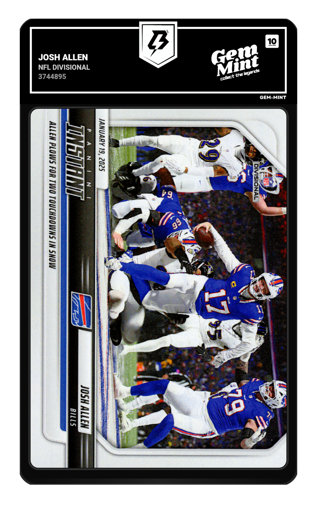 Josh Allen graded Gem Mint 10