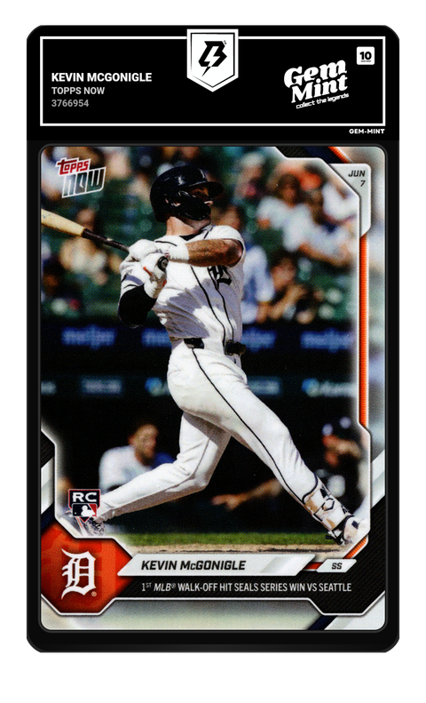 Kevin McGonigle 2026 Topps Now graded Gem Mint 10 by TradingCard360