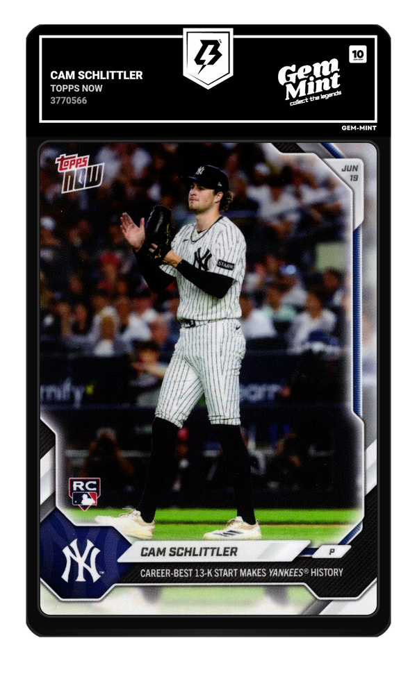Cam Schlittler graded Gem Mint 10
