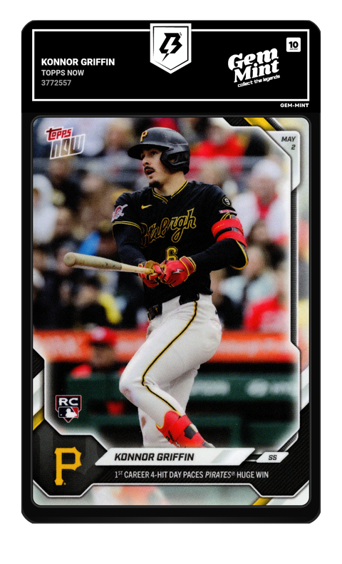 Konnor Griffin 2026 Topps Now graded Gem Mint 10 by TradingCard360
