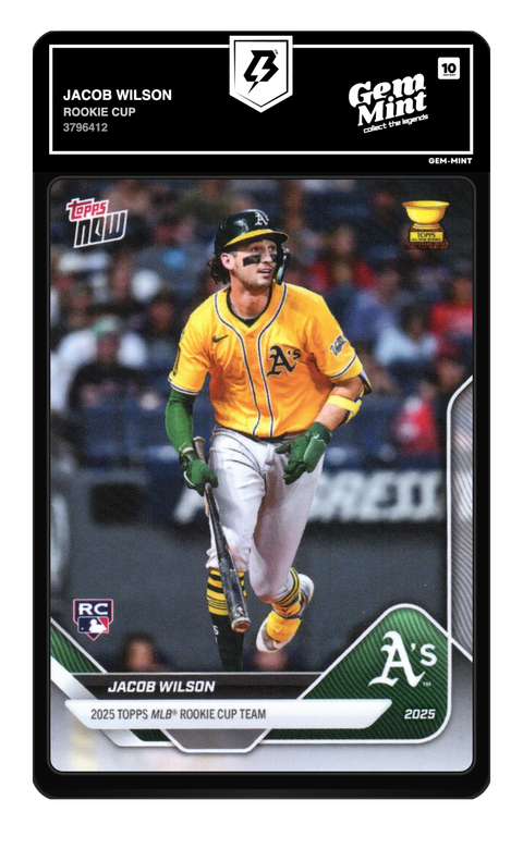 Jacob Wilson 2025 Rookie Cup graded Gem Mint 10 by TradingCard360