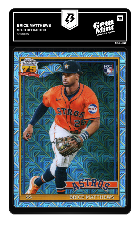 Brice Matthews 2026 Mojo Refractor graded Gem Mint 10 by TradingCard360