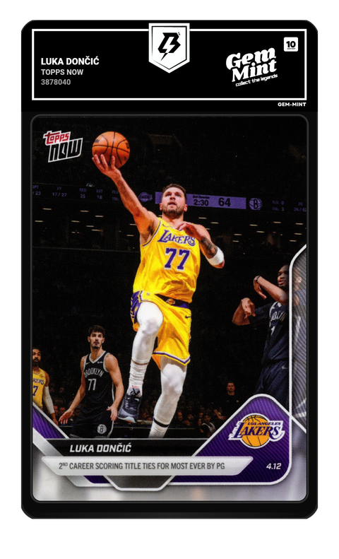 Luka Dončić 2026 Topps Now graded Gem Mint 10 by TradingCard360