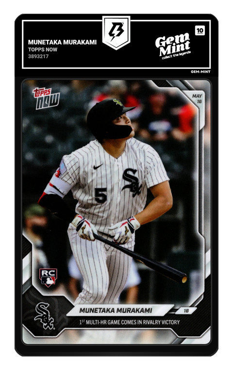 Munetaka Murakami 2026 Topps Now graded Gem Mint 10 by TradingCard360