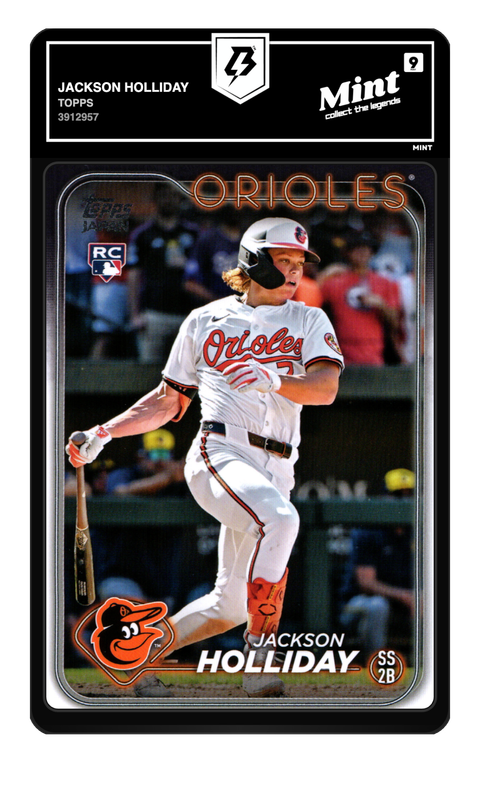 Jackson Holliday 2023 Topps graded Mint 9 by TradingCard360