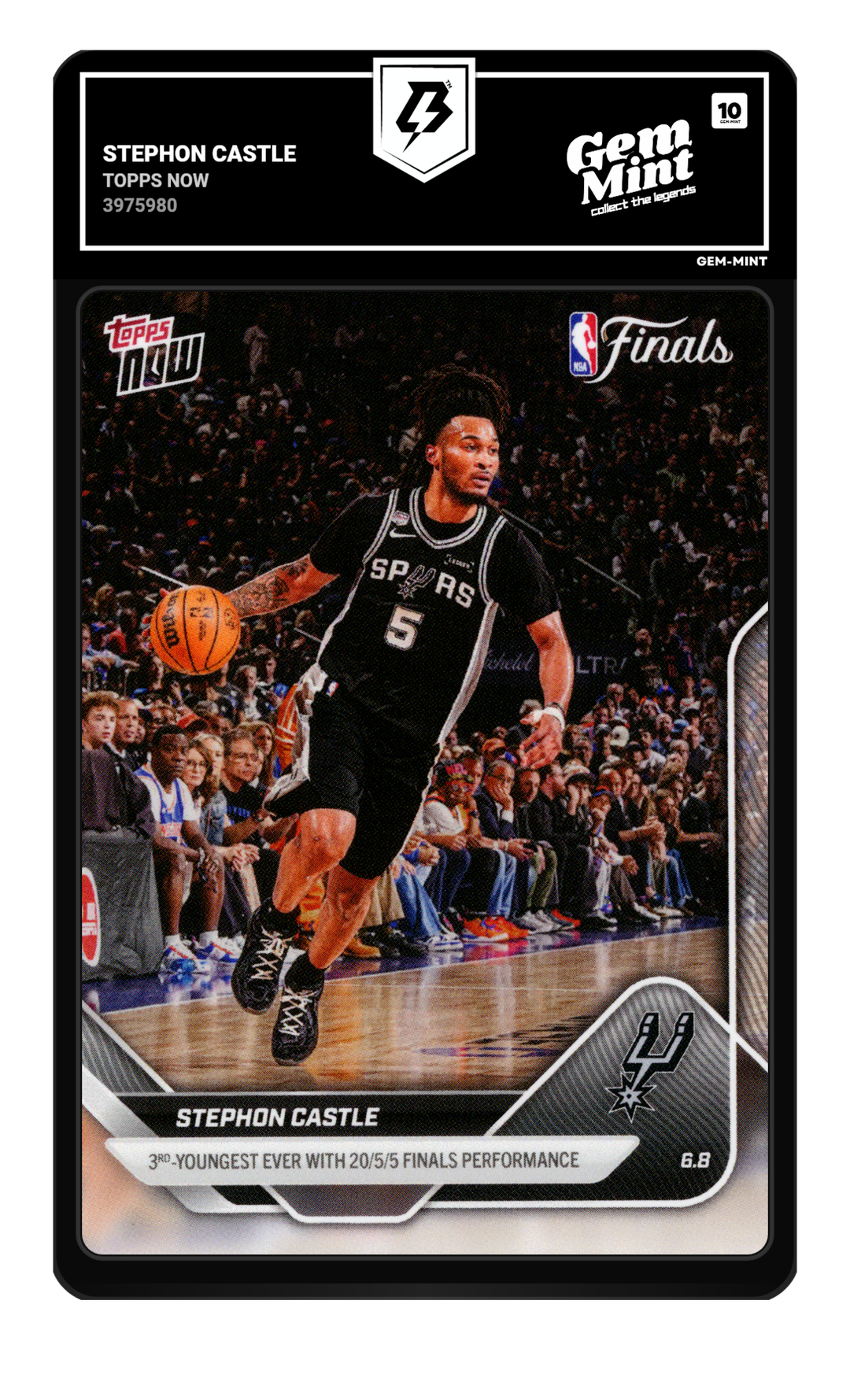 Stephon Castle graded Gem Mint 10