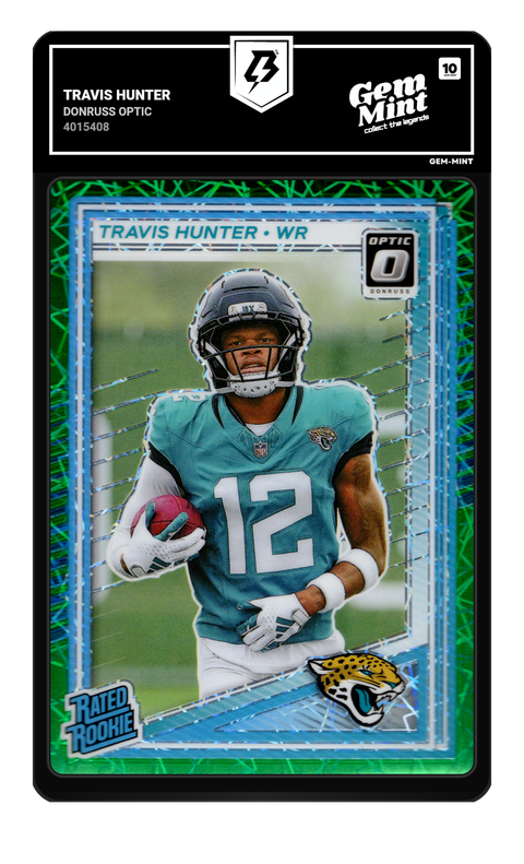 Travis Hunter 2025 Donruss Optic graded Gem Mint 10 by TradingCard360
