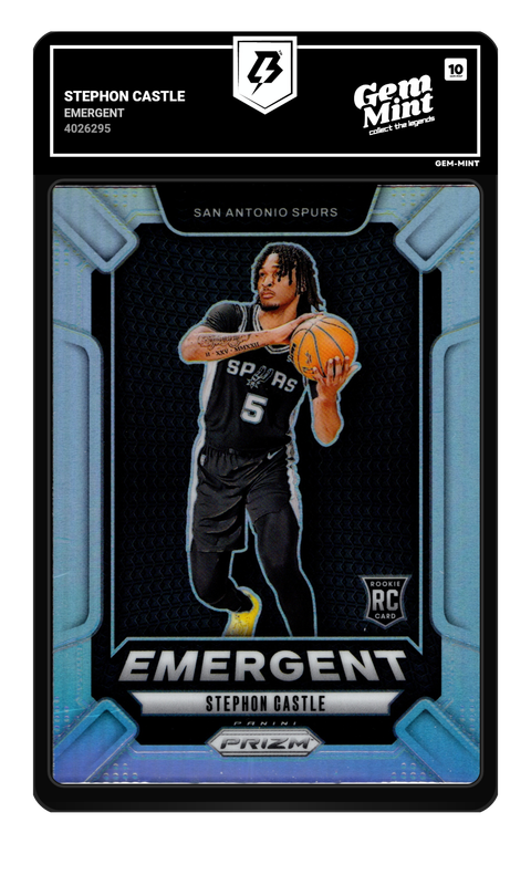 Stephon Castle 2024 Emergent graded Gem Mint 10 by TradingCard360
