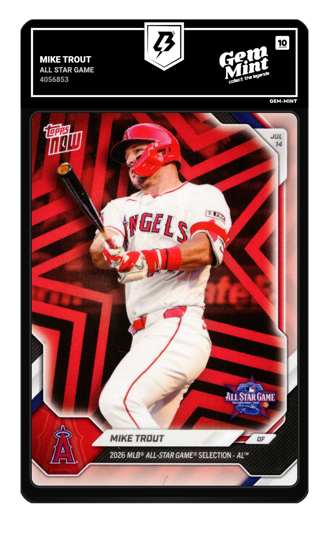 Mike Trout graded Gem Mint 10