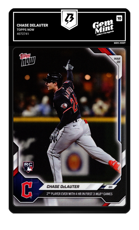Chase DeLauter 2026 Topps Now graded Gem Mint 10 by TradingCard360