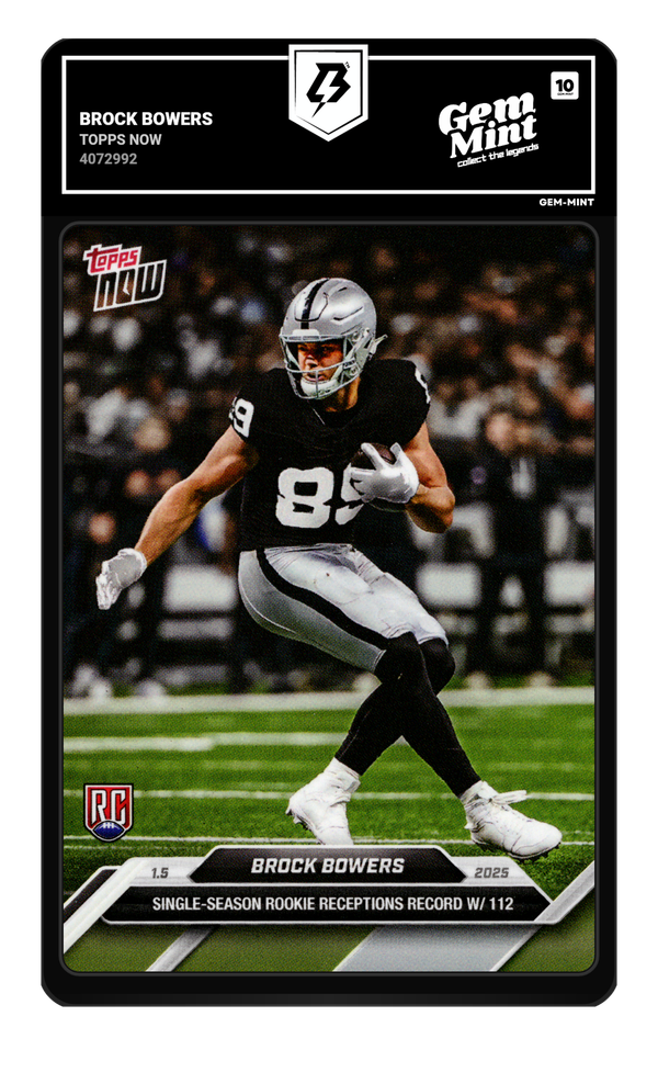 Brock Bowers graded Gem Mint 10
