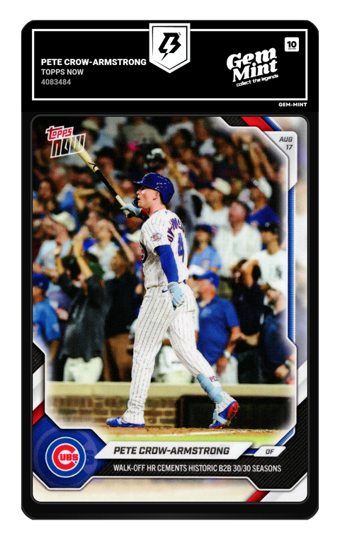 Pete Crow-Armstrong 2026 Topps Now graded Gem Mint 10 by TradingCard360