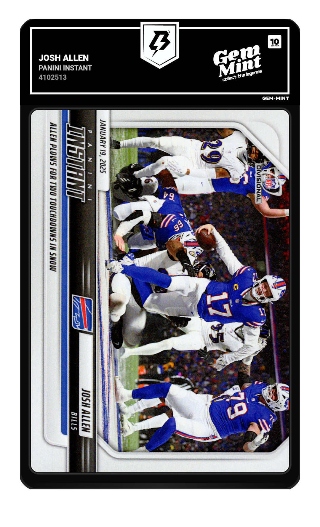 Josh Allen graded Gem Mint 10