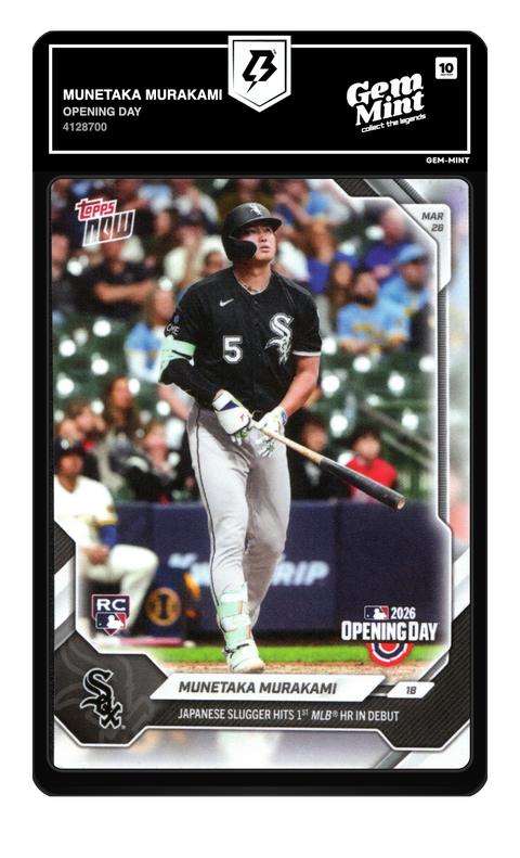 Munetaka Murakami 2026 Opening Day graded Gem Mint 10 by TradingCard360