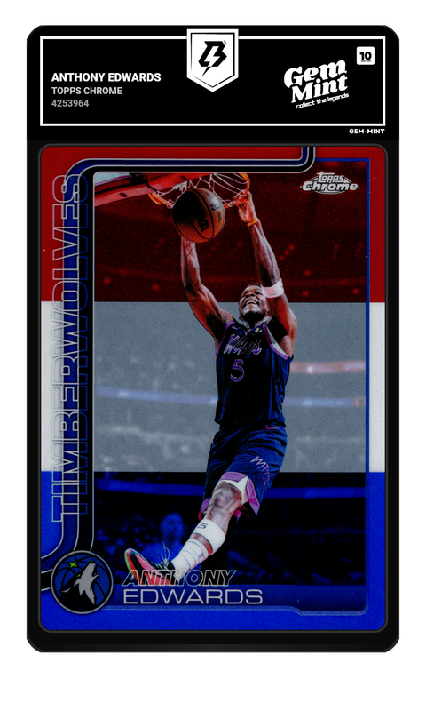 Anthony Edwards 2026 Topps Chrome graded Gem Mint 10 by TradingCard360