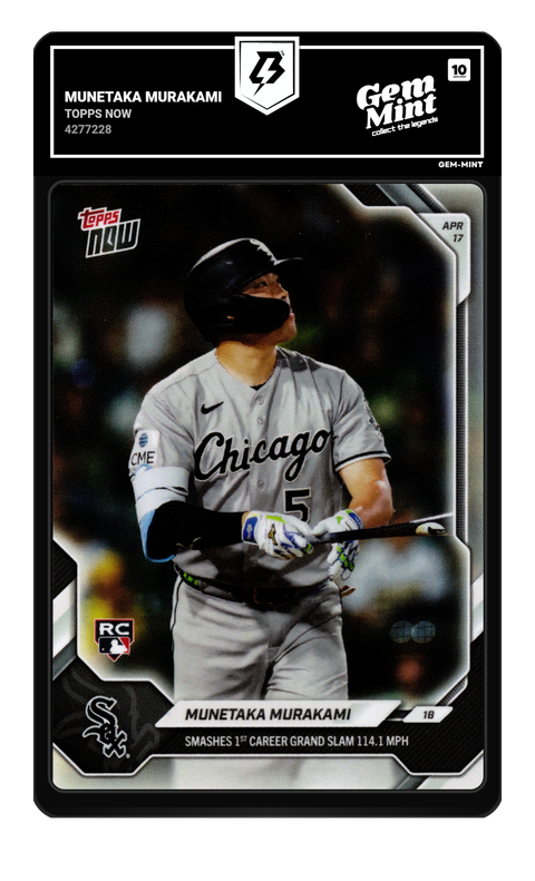 Munetaka Murakami 2026 Topps Now graded Gem Mint 10 by TradingCard360