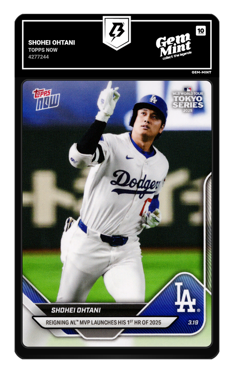 Shohei Ohtani 2025 Topps Now graded Gem Mint 10 by TradingCard360