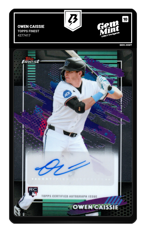 Owen Caissie 2026 Topps Finest graded Gem Mint 10 by TradingCard360