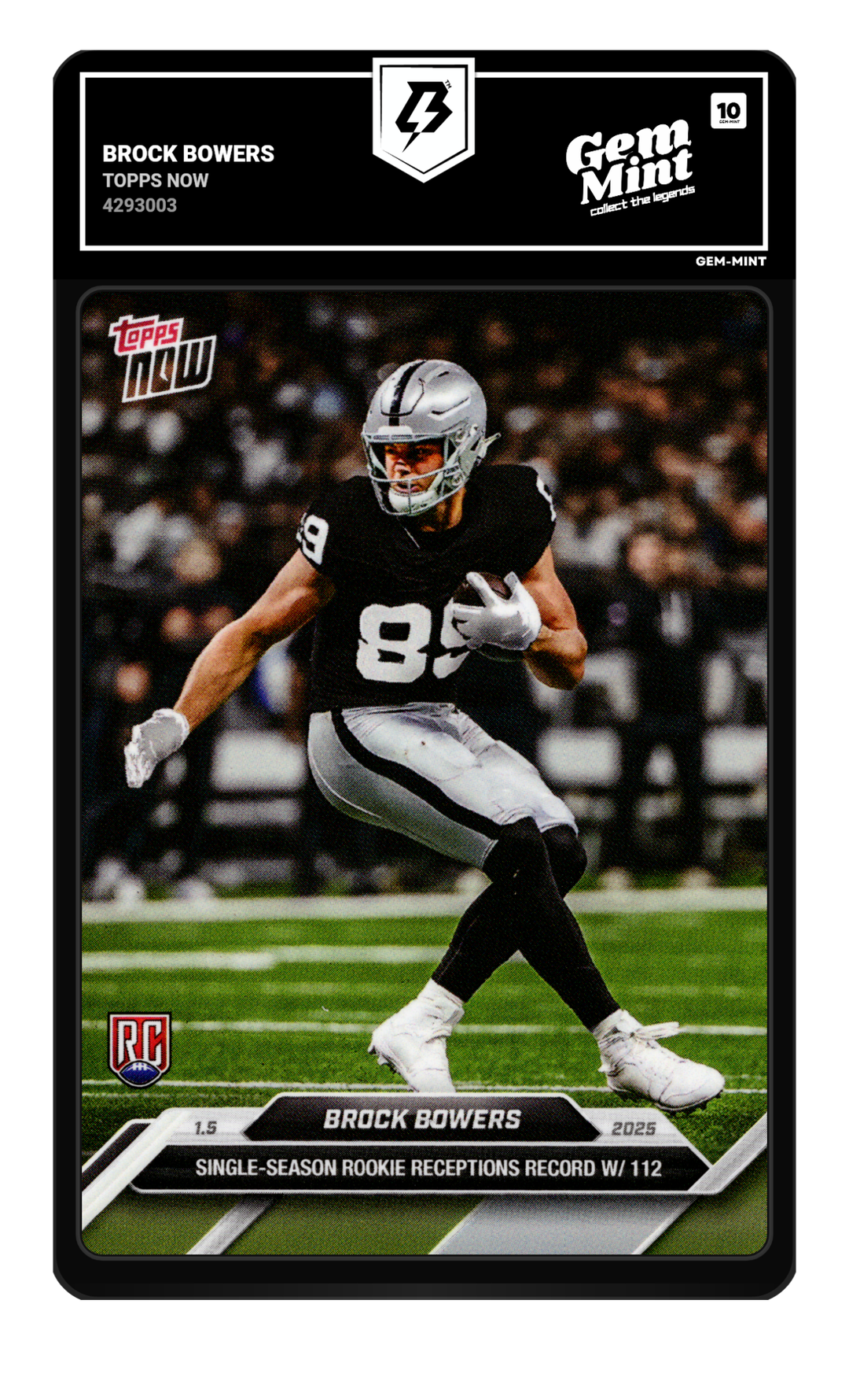Brock Bowers graded Gem Mint 10