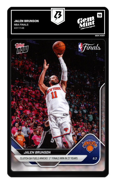 Jalen Brunson 2026 NBA Finals graded Gem Mint 10 by TradingCard360