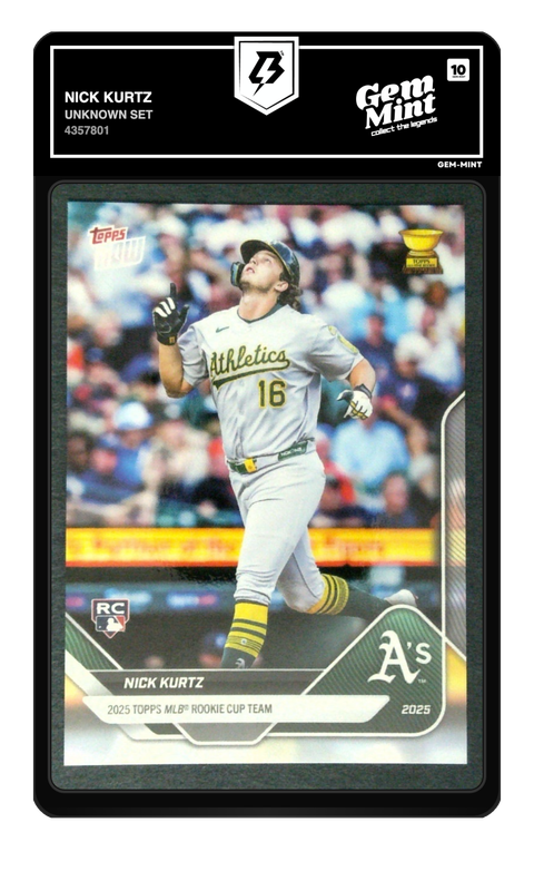 Nick Kurtz 2025 Topps Now graded Gem Mint 10 by TradingCard360