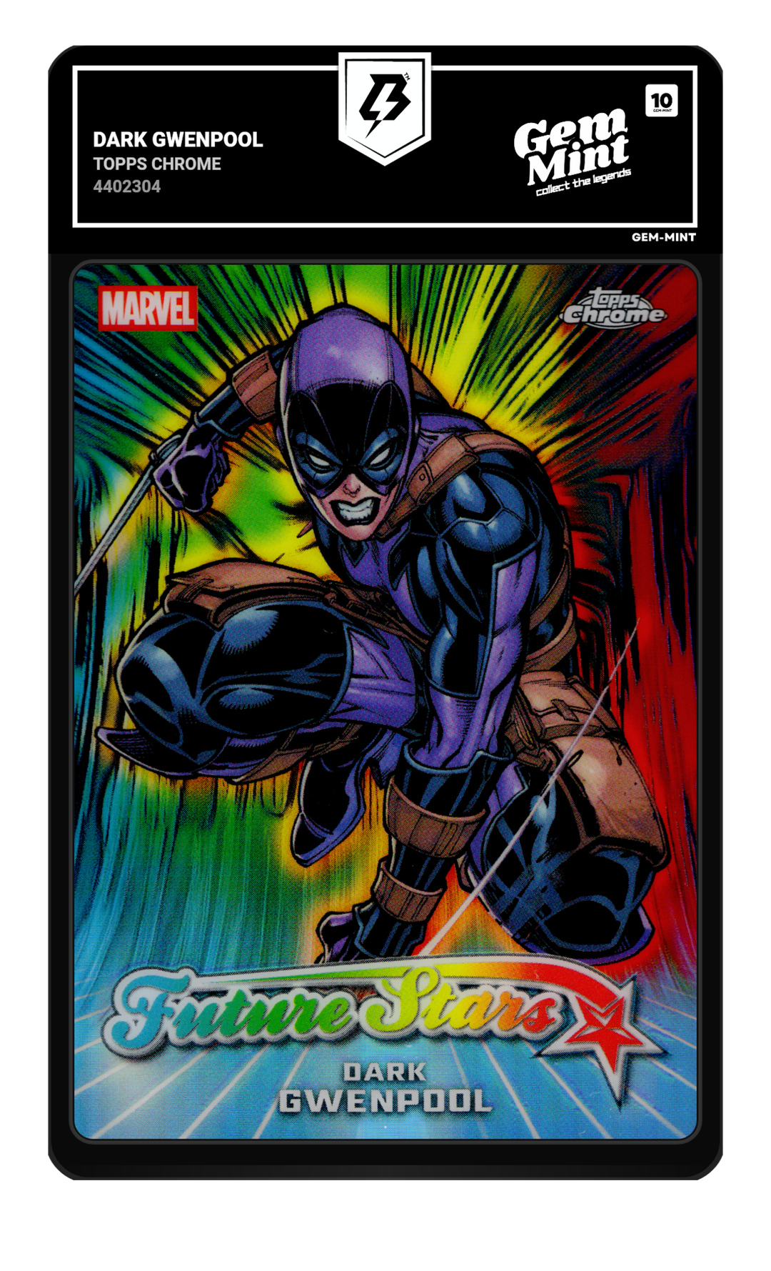 Graded slab — drag to flip between front and back
