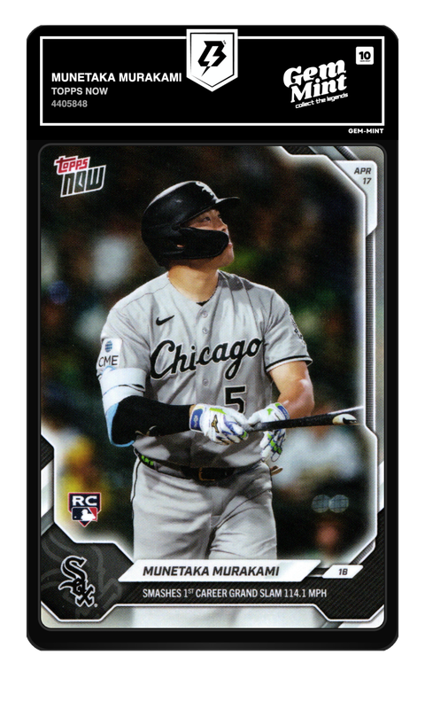 Munetaka Murakami 2026 Topps Now graded Gem Mint 10 by TradingCard360