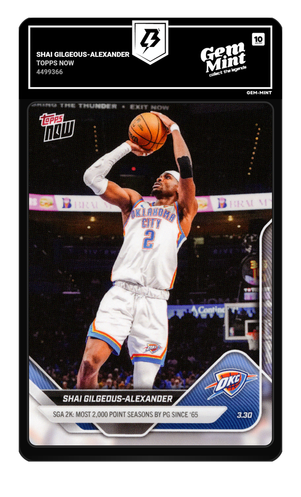 Shai Gilgeous-Alexander graded Gem Mint 10
