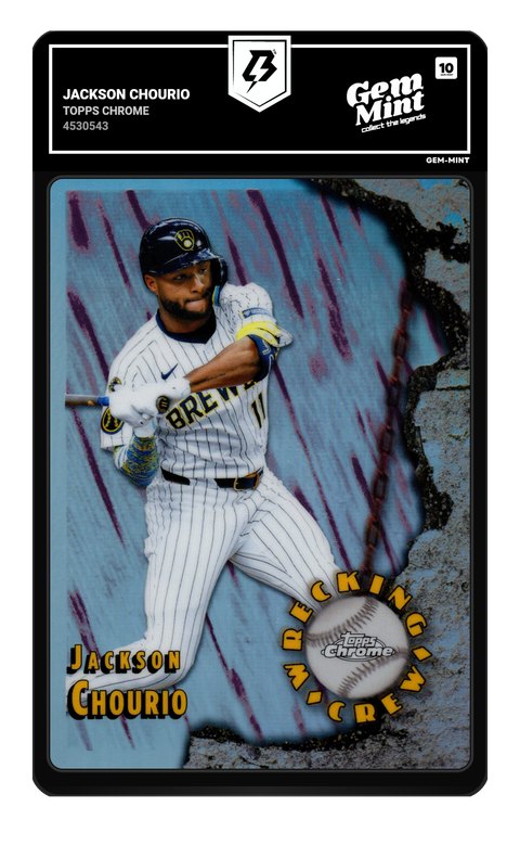 Jackson Chourio 2026 Topps Chrome graded Gem Mint 10 by TradingCard360