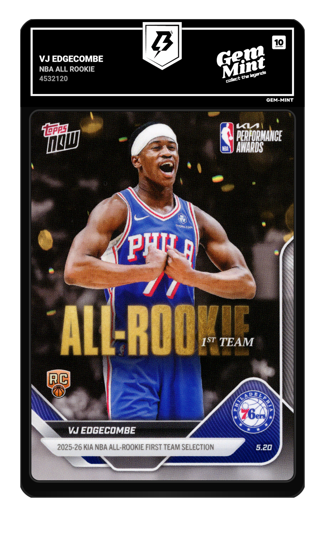 VJ Edgecombe graded Gem Mint 10