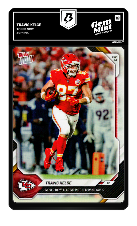 Travis Kelce 2026 Topps Now graded Gem Mint 10 by TradingCard360